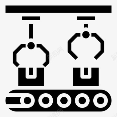 机械臂工业机器人机械手图标