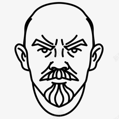 列宁胡子男人图标