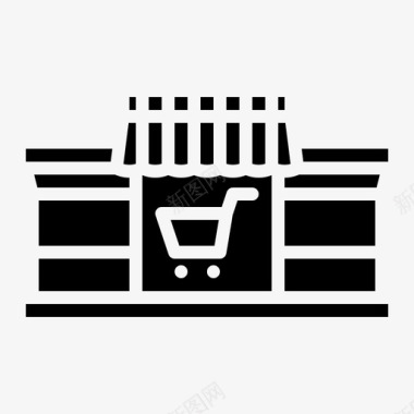 购物logo超市大楼商场图标