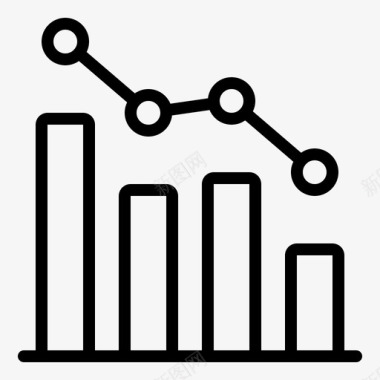 扁平化分析图表损失分析图表图标