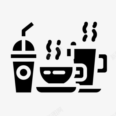 咖啡因咖啡杯子图标