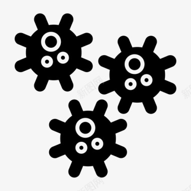 细菌冠状病毒细菌冠状病毒19型图标