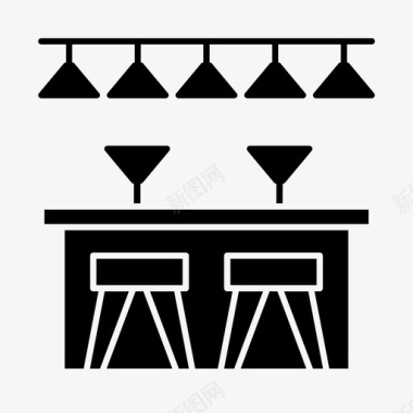 吧台咖啡馆饮料图标