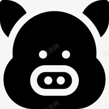 猪肉干猪动物牲畜图标