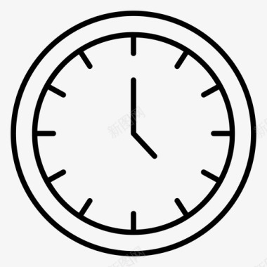 白色钟表模拟时钟经典时间图标