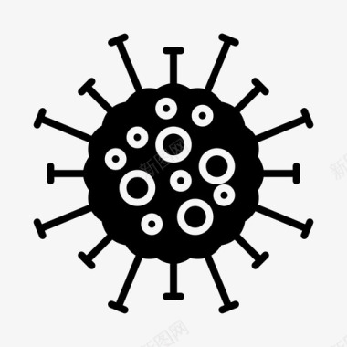 细菌冠状病毒细菌冠状病毒19型图标