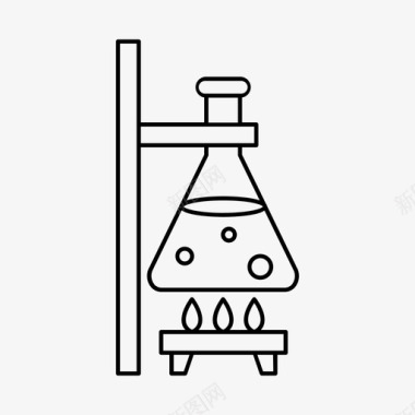 矢量试管化学商务炊具图标