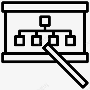 演示图表白板图表大纲图标