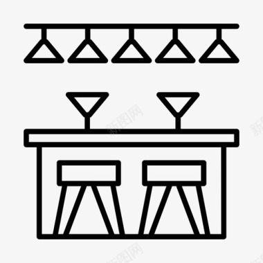 吧台咖啡馆饮料图标