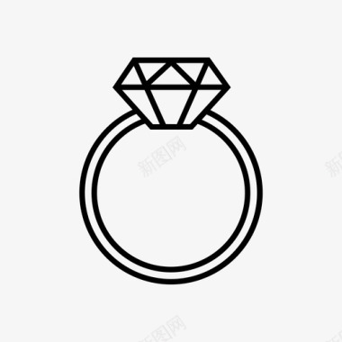设计师戒指精致钻石戒指图标