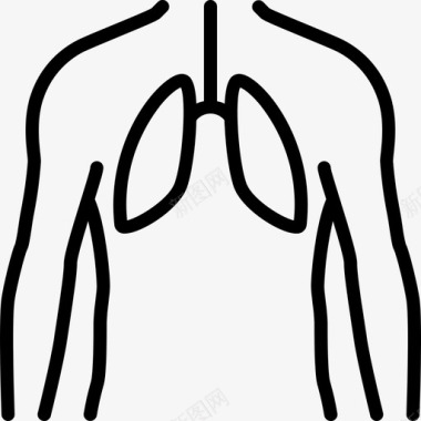 气管软骨胸部支气管肺图标