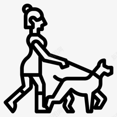 慢跑狗运动图标
