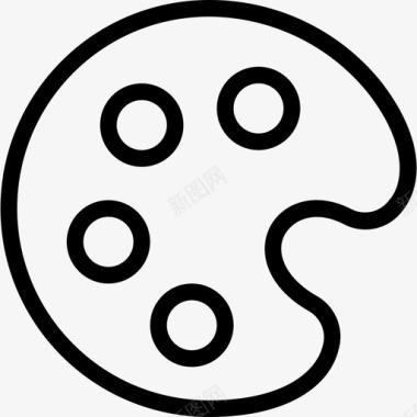 绘画的小象画板艺术艺术家图标