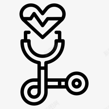 江口醇听诊器医生健康图标