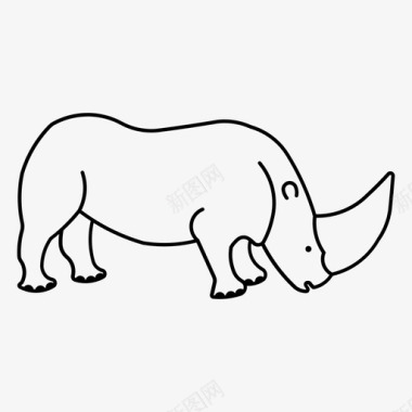 恐龙侏罗纪时期犀牛图标