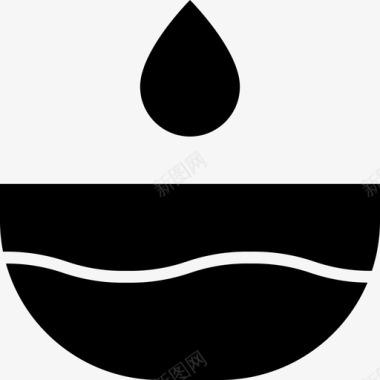 液体状水加水烹饪图标