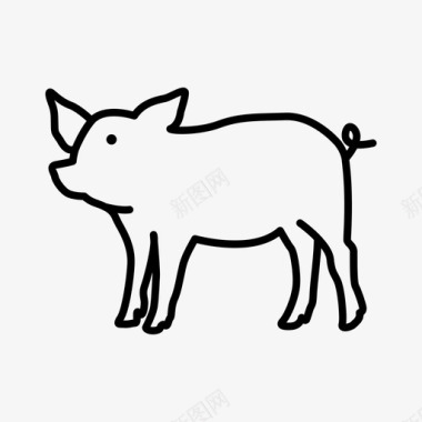 猪动物家畜图标