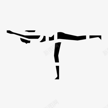 战士三姿势瑜伽图标