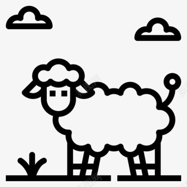 羊羊动物母羊图标