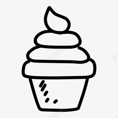 美味的虾图片冰淇淋筒食品冰淇淋图标