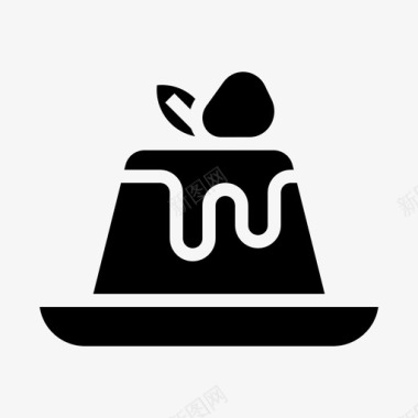 布丁潘纳科塔甜点布丁图标