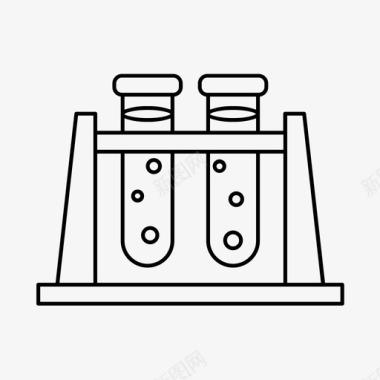 矢量试管试管商业化学图标