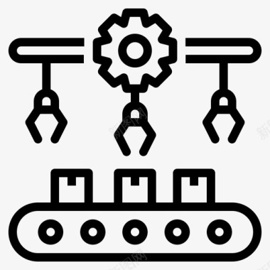 制造钱币制造工厂物联网图标