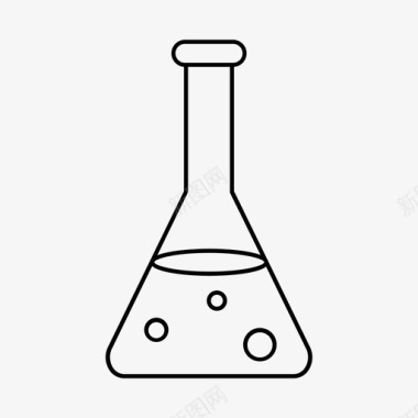 矢量试管化学商业教育图标