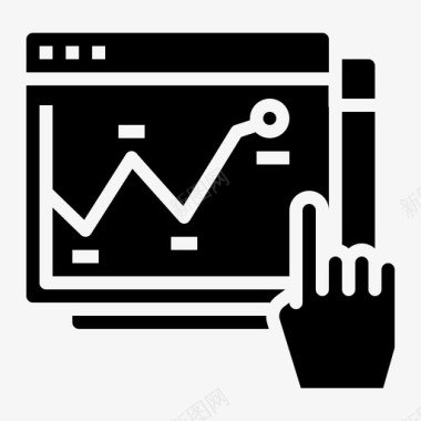 公司业绩分析图分析图表搜索引擎优化图标