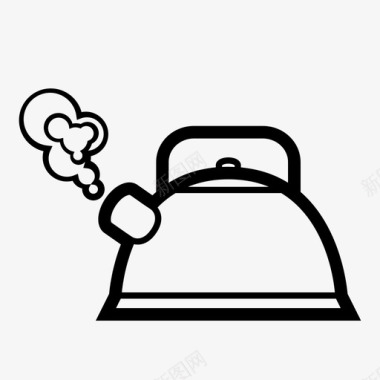 水壶煮沸器热水器图标