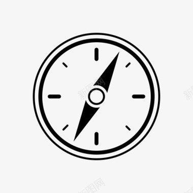 服装参考指南罗盘西方向图标