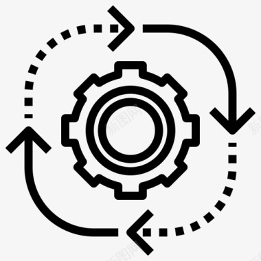 圆圈标志管理行政箭头图标