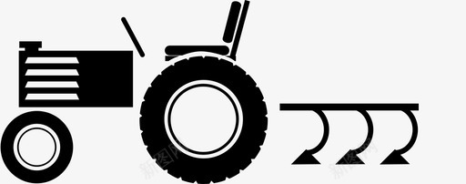 拖拉机农业农作物图标