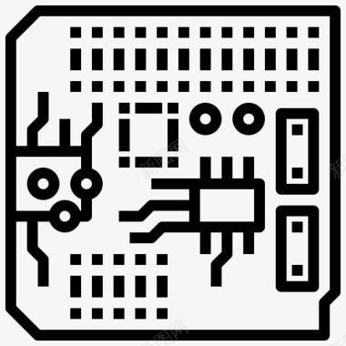 印刷背景印刷电路板元件计算机图标