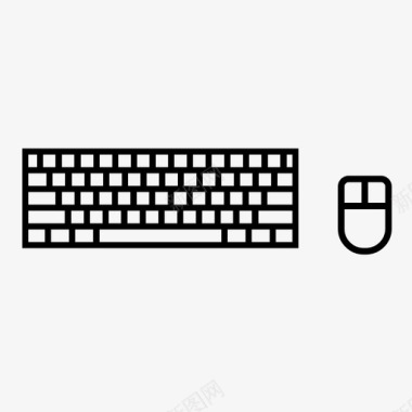 计算机键盘和鼠标笔记本电脑鼠标键盘图标
