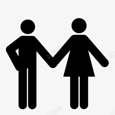 PNG夫妻夫妻女人走路图标