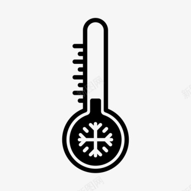 温度测量寒冷结冰测量图标