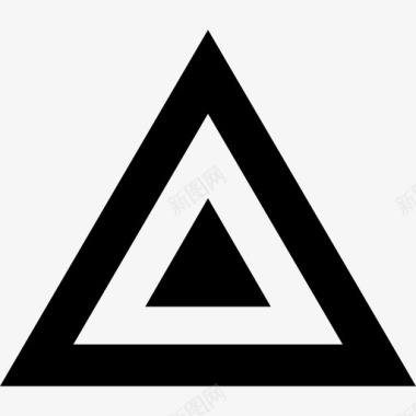 金字塔三边三角图标