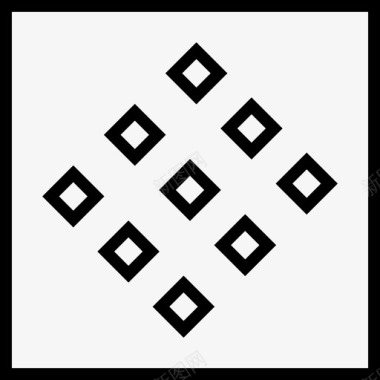 对称正方形点组图标