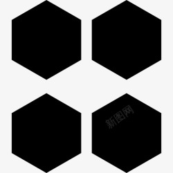 四个六边形四个六边形形状计划高清图片