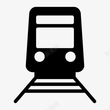 公交地铁标识火车快车路标图标