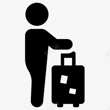 旅行者度假旅游者图标