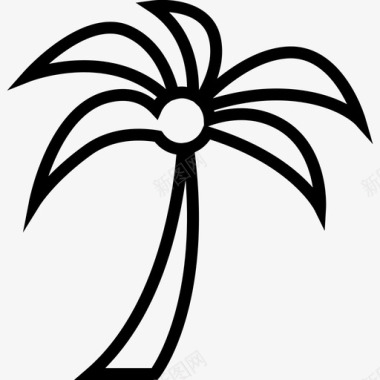 埃及背景棕榈茎符号图标