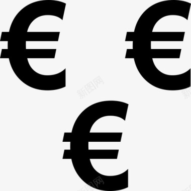 火焰欧元图标欧元符号在线不图标