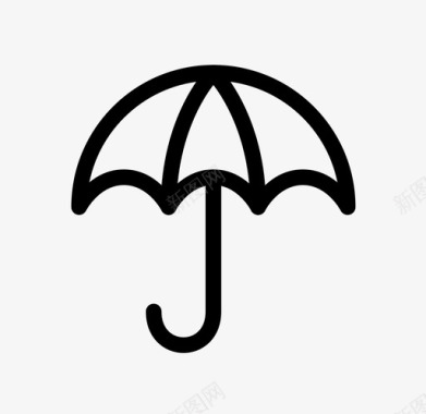 伞遮阳伞防雨图标