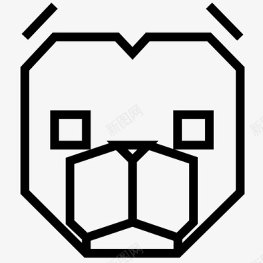 熊熊动物脸图标