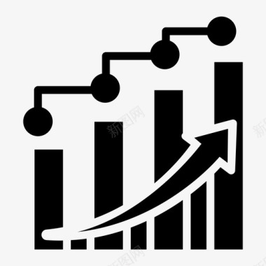 移动数据流量数据分析增长信息图标