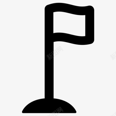 目标国旗这里图标