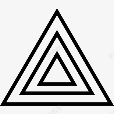 形状和符号金字塔三角形三个三角形图标