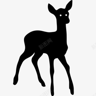 小鹿背景小鹿整体哺乳动物图标